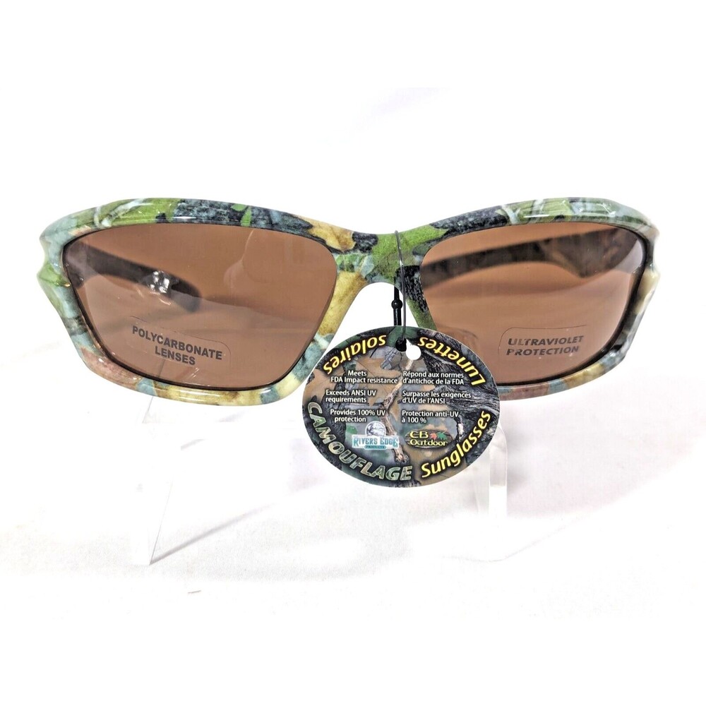 Rivers Edge Men Women Camouflage Sunglasses Fall Green Tan UV Protection NEW